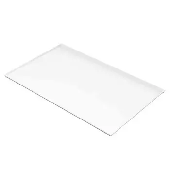 Tablecraft Rectangular Platter 21"x12.875"x.375" Aluminum Fits on Cooling Plates with White Coating