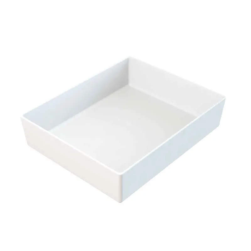 Tablecraft Contemporary Collection Straight-Sided Bowl 6 Qts 12.875"x10.5"x3" White Nylon Coated Cast Aluminum