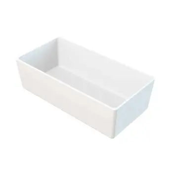 Tablecraft Contemporary Collection Straight-Sided Bowl 2 Qts 5"x10"x3" White Nylon Coated Cast Aluminum
