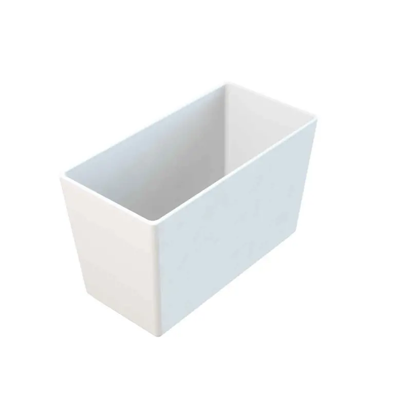 Tablecraft Contemporary Collection Straight-Sided Bowl 3.5 Qts 10"x5"x6" White Nylon Coated Cast Aluminum