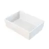 Tablecraft Contemporary Collection Straight-Sided Bowl 3 Qts 10"x7"x3.125" White Nylon Coated Cast Aluminum