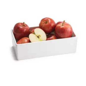 Tablecraft Contemporary Collection Straight-Sided Bowl 3 Qts 10"x7"x3.125" White Nylon Coated Cast Aluminum