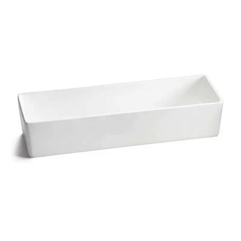 Tablecraft Contemporary Collection Straight-Sided Bowl 3.25 Qts 15"x5"x3" White Nylon Coated Cast Aluminum