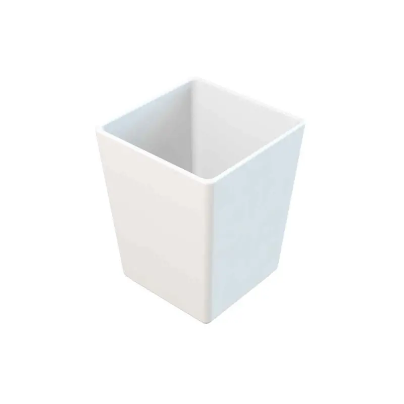 Tablecraft Contemporary Collection Straight-Sided Bowl 1.5 Qts 4.75"x4.75"x6" White Nylon Coated Cast Aluminum