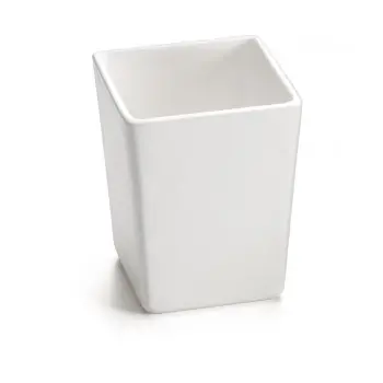 Tablecraft Contemporary Collection Straight-Sided Bowl 1.5 Qts 4.75"x4.75"x6" White Nylon Coated Cast Aluminum