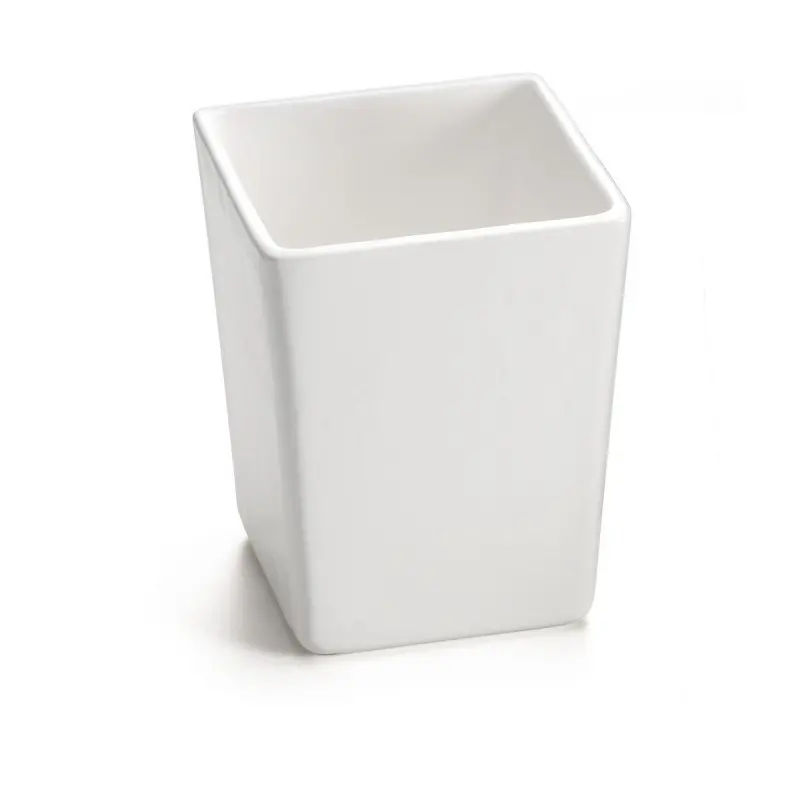 Tablecraft Contemporary Collection Straight-Sided Bowl 1.5 Qts 4.75"x4.75"x6" White Nylon Coated Cast Aluminum