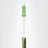 Designer Bean, Green Flower - 110 x 110 x 610 mm - Set of 6