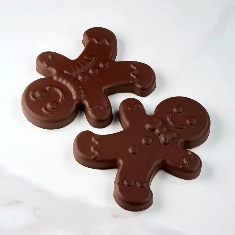 Pavoni Thermoformed Gingerman Chocolate Mold by Fabrizio Fiorani - 128 mm x 160 mm × h 40 mm - 200 gr - 2 pcs Pavoni Thermoformed Gingerman Chocolate Mold by Fabrizio Fiorani - 128 mm x 160 mm × h 40 mm - 200 gr - 2 pcs