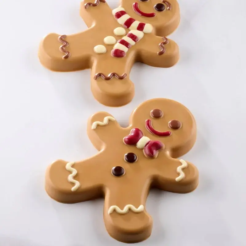 Pavoni Thermoformed Gingerman Chocolate Mold by Fabrizio Fiorani - 128 mm x 160 mm × h 40 mm - 200 gr - 2 pcs Pavoni Thermoformed Gingerman Chocolate Mold by Fabrizio Fiorani - 128 mm x 160 mm × h 40 mm - 200 gr - 2 pcs