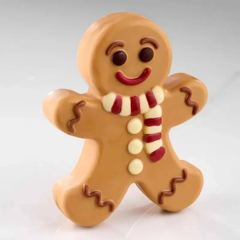 Pavoni Thermoformed Gingerman Chocolate Mold by Fabrizio Fiorani - 128 mm x 160 mm × h 40 mm - 200 gr - 2 pcs Pavoni Thermoformed Gingerman Chocolate Mold by Fabrizio Fiorani - 128 mm x 160 mm × h 40 mm - 200 gr - 2 pcs