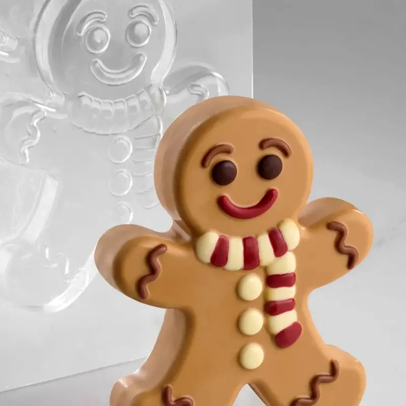 Pavoni Thermoformed Gingerman Chocolate Mold by Fabrizio Fiorani - 128 mm x 160 mm × h 40 mm - 200 gr - 2 pcs Pavoni Thermoformed Gingerman Chocolate Mold by Fabrizio Fiorani - 128 mm x 160 mm × h 40 mm - 200 gr - 2 pcs