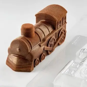 Pavoni Thermoformed Locomotive Train Chocolate Mold - 180 mm x 62 mm × h 78 mm - 200 gr - 2 pcs