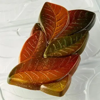 Pavoni Italia Professional Polycarbonate Garden Chocolate Tablet Mold - 154 mm x 77 mm h x 11 mm - 100 gr - 3 cavity