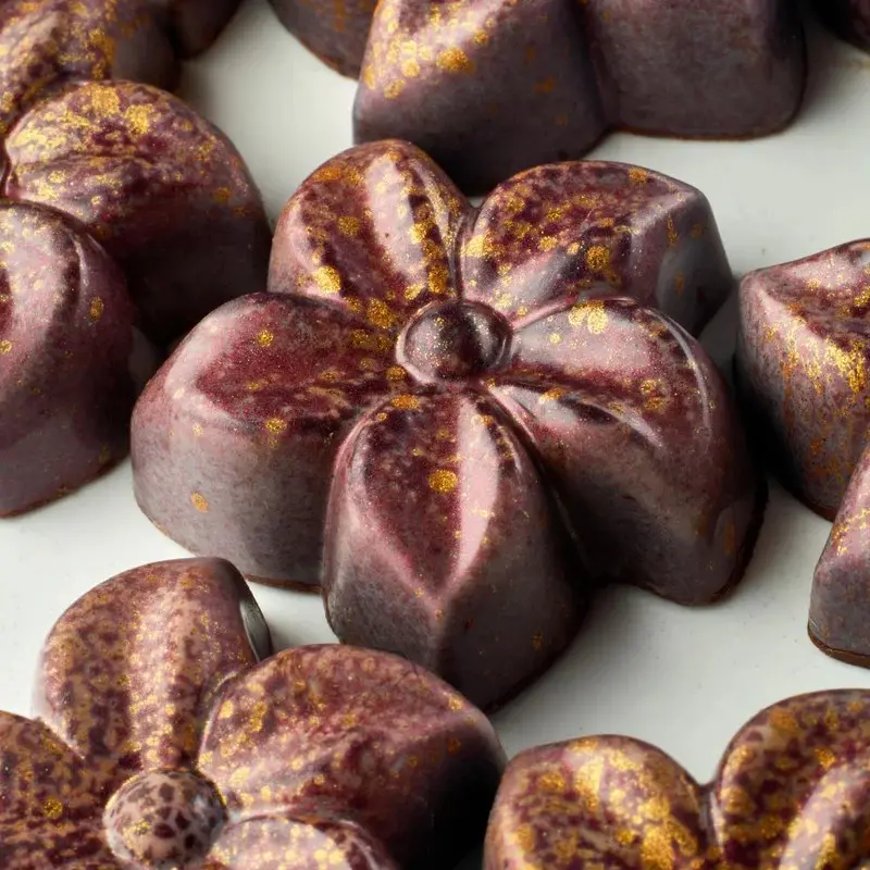 Pavoni Italia Professional Polycarbonate Flora Chocolate Praline Mold - Ø mm x 38 mm x h 12 mm - 10 gr - 24 cavity