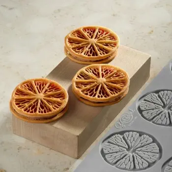 Pavoni Italia Citrus Decoration Silicone Mold by Paolo Griffa - Ø mm x 60 mm x h 2 mm - 12 cavity