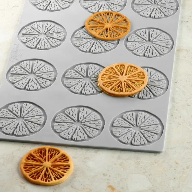 Pavoni Italia Citrus Decoration Silicone Mold by Paolo Griffa - Ø mm x 60 mm x h 2 mm - 12 cavity