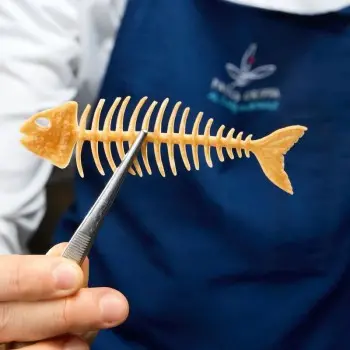 Pavoni Italia Fishbone Decoration Silicone Mold by Paolo Griffa - 120 mm x 42 mm x h 4 mm - 6 cavity