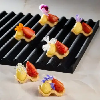 Pavoni Italia Wave Decoration & Puff Pastry Silicone Mold by Paolo Griffa - 250 mm x 250 mm