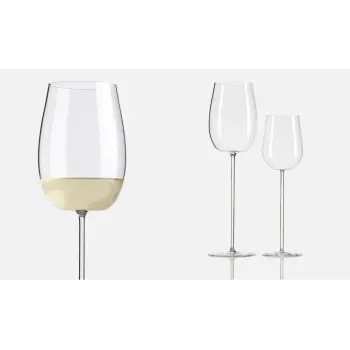 Designer Modigliani White Wine Glass - 120 x 120 x 330 mm - Set of 6