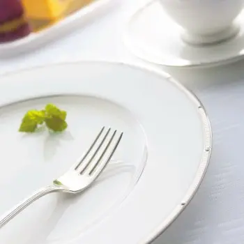 Noritake Rochelle Platinum Collection Plate 23.5cm - Set of 4