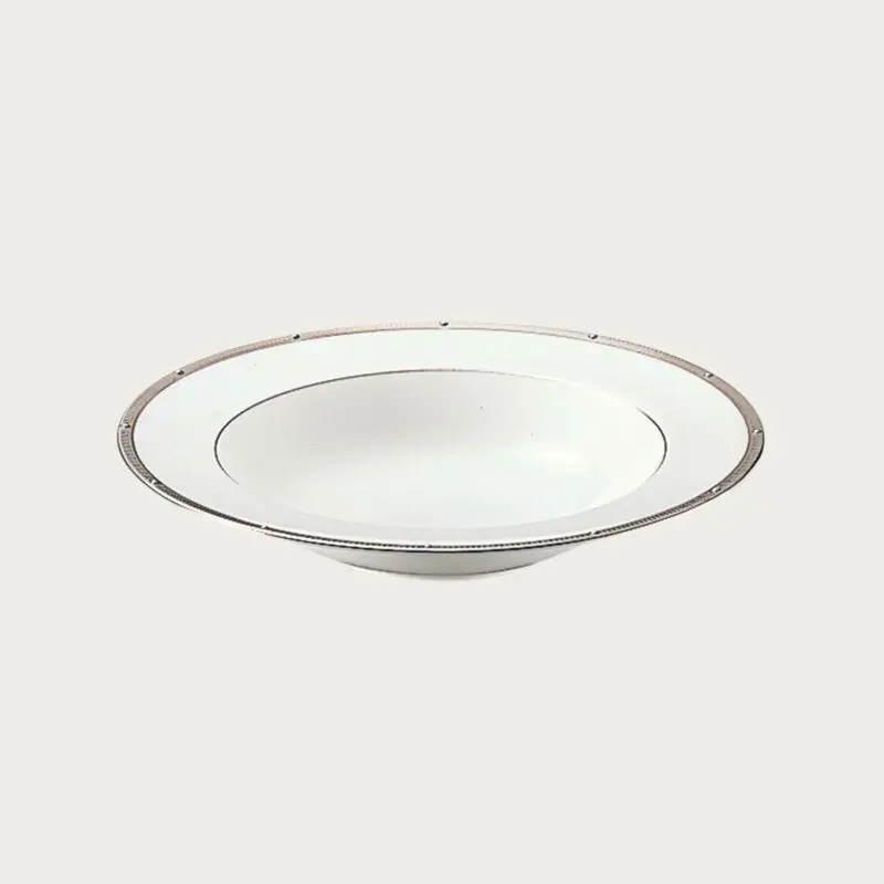 Noritake Rochelle Platinum Collection Soup Plate 21.5cm - Set of 4
