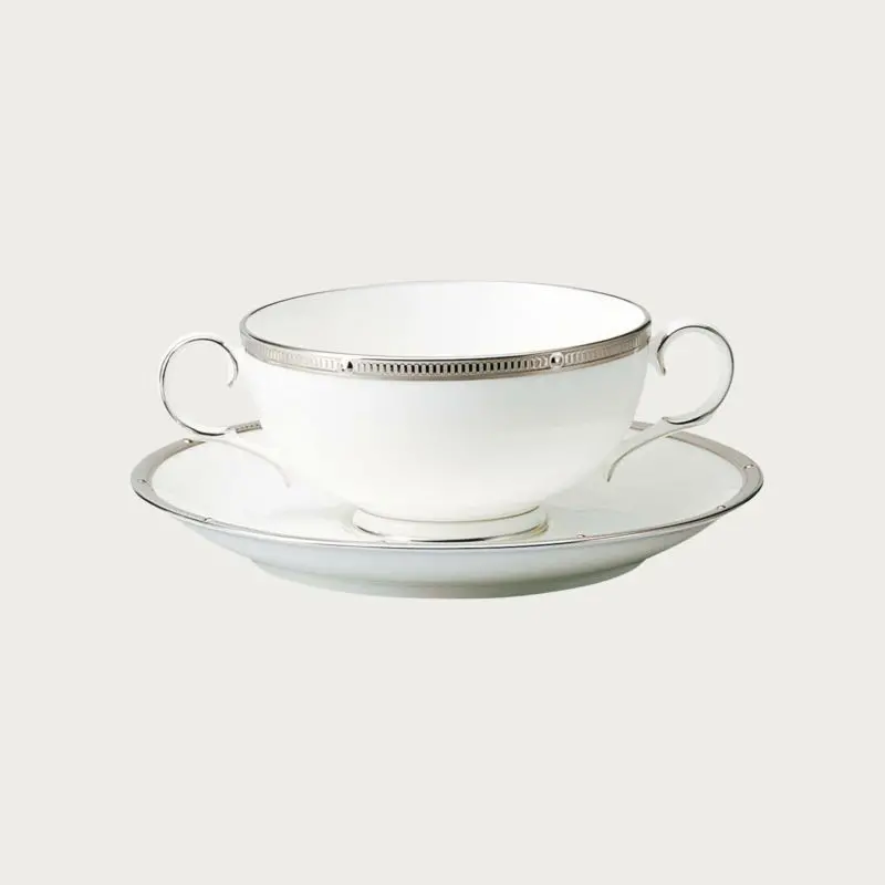 Noritake Rochelle Platinum Collection Cream Soup Cup 275ml - Set of 4