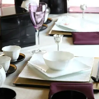 Noritake Cher Blanc Collection Square Plate 19.5cm - Set of 4