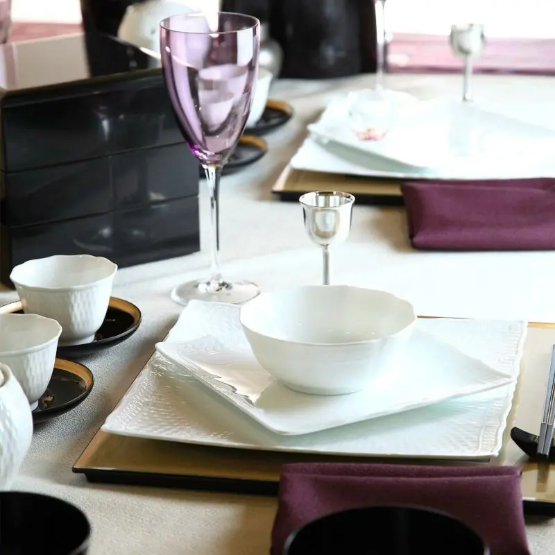 Noritake Cher Blanc Collection Square Plate 19.5cm - Set of 4 Noritake Cher Blanc Collection Square Plate 19.5cm - Set of 4