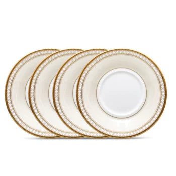 Noritake Trefolio Gold Collection Espresso Saucer 12cm - Set of 4