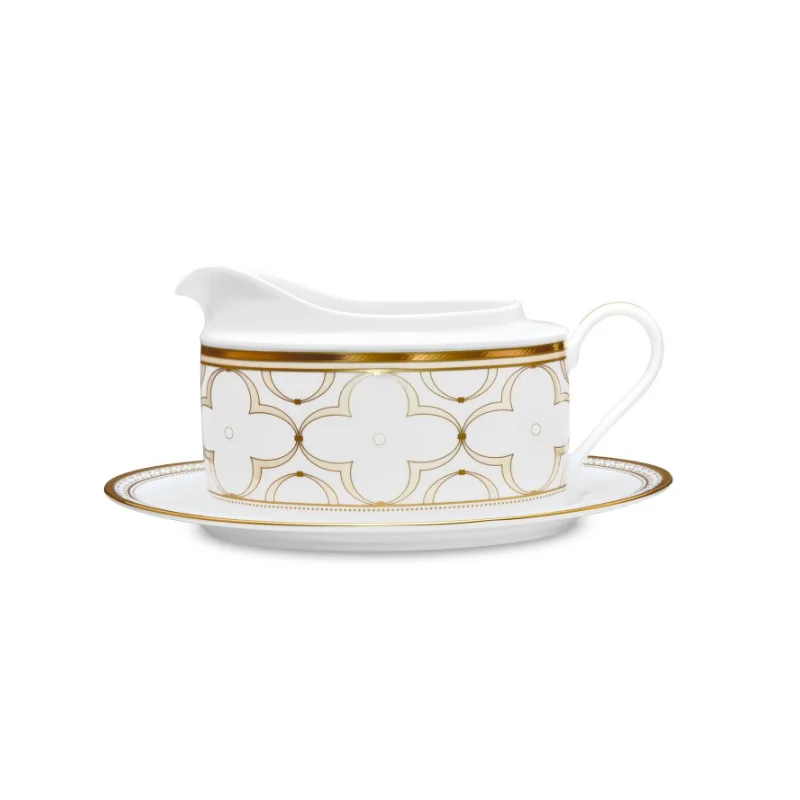 Noritake Trefolio Gold Collection Gravy Boat 620ml with Rd Handle Noritake Trefolio Gold Collection Gravy Boat 620ml with Rd Handle