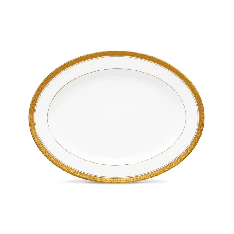 Noritake Crestwood Gold Collection Butter Relish Tray 20.5cm