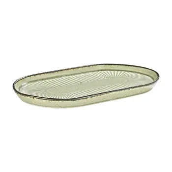 Porline Hightlight Pine Collection Sun Oval Platter 24 cm - Set of 12