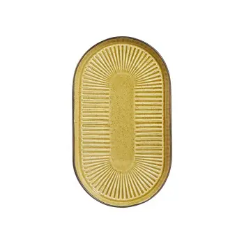 Porline Highlight Mustard Collection Sun Oval Platter 24 cm - Set of 12