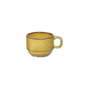 Porline Highlight Mustard Collection Tea Cup 180 Cc - Set of 24