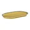 Porline Highlight Mustard Collection Oval Platter 19 cm - Set of 24