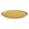 Porline Highlight Mustard Collection Flat Plate 24 cm - Set of 12