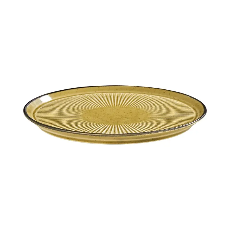 Porline Highlight Mustard Collection Sun Flat Plate 28 cm - Set of 6 Porline Highlight Mustard Collection Sun Flat Plate 28 cm - Set of 6