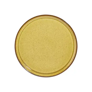 Porline Highlight Mustard Collection Flat Plate 21 cm - Set of 12