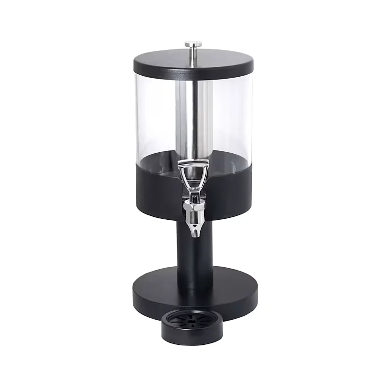 Creations Buffet Juice Dispenser With Stand 8 in x 10 1/2 in x 18 in (1 Gal) Stainless Steel And Black Creations Buffet Juice Dispenser With Stand 8 in x 10 1/2 in x 18 in (1 Gal) Stainless Steel And Black