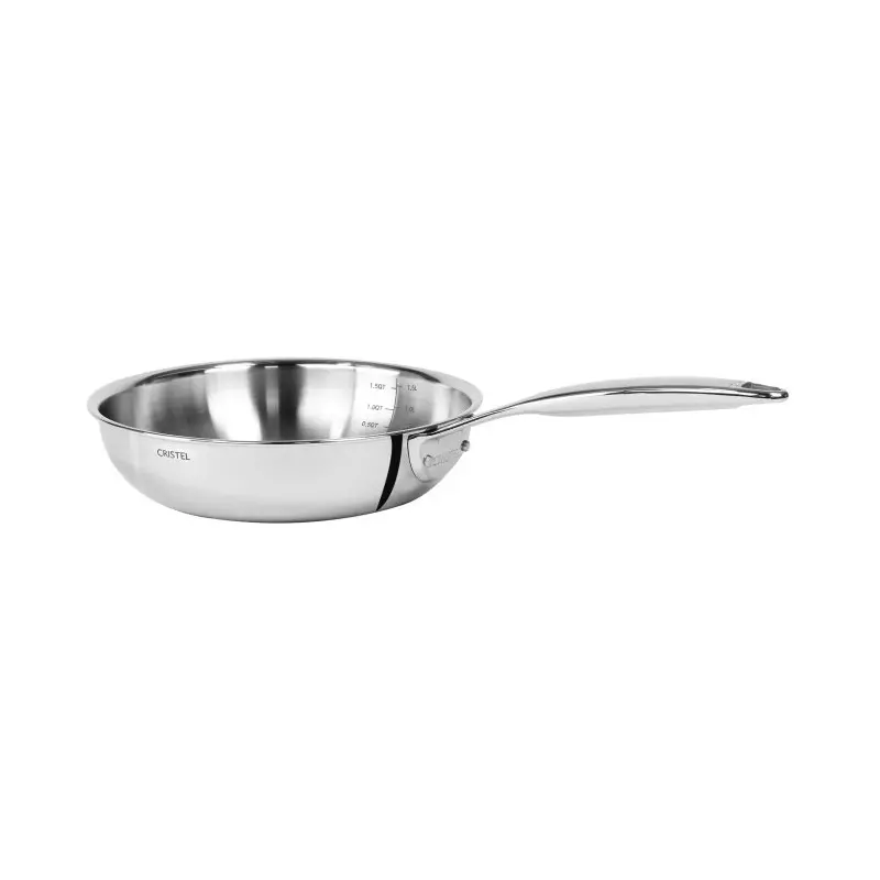 Cristel Stainless Steel 2-Side Handles Frying Pan (Ultraply®) - 6.5" Cristel Stainless Steel 2-Side Handles Frying Pan (Ultraply®) - 6.5"