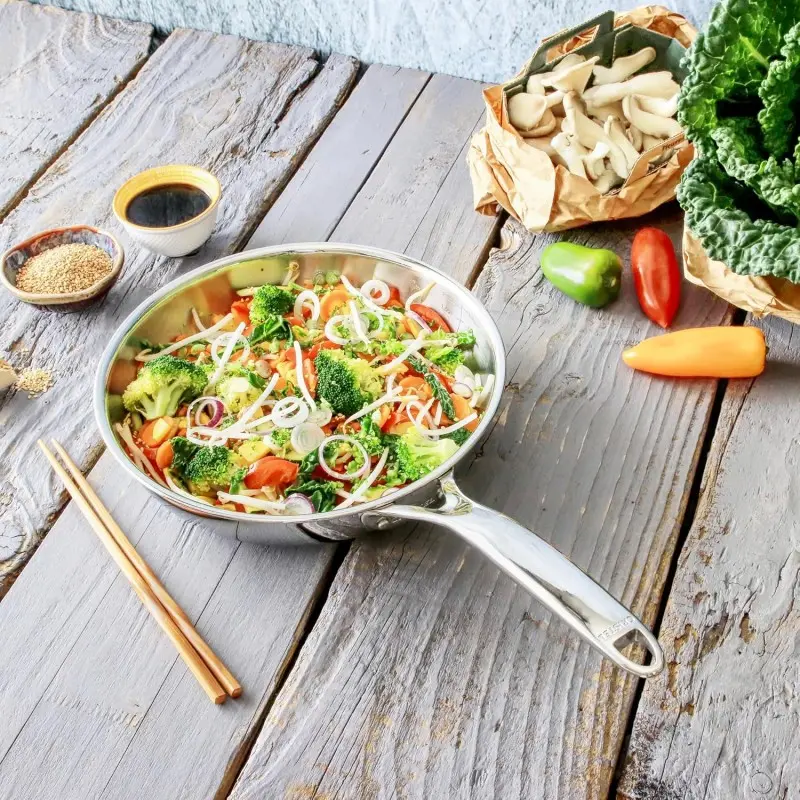 Cristel Stainless Steel Frying Pan (Ultraply®) - 9.5"