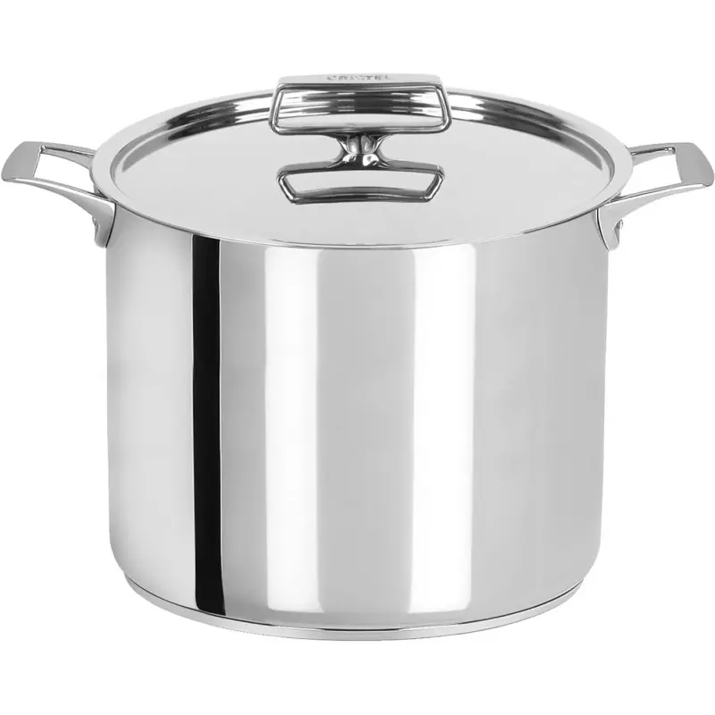 Cristel Stainless Steel Classic Base Stockpot + Lid - 8.5" 7 qt Cristel Stainless Steel Classic Base Stockpot + Lid - 8.5" 7 qt