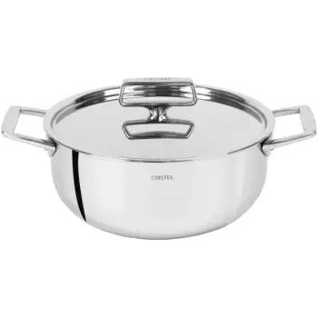 Cristel Stainless Steel Stewpot (Ultraply®) + Stainless Steel Lid - 8" 2 qt