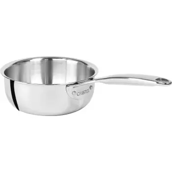 Cristel Stainless Steel Saucepan / Chef'S Pan (Ultraply®) - 5" 0.70 qt