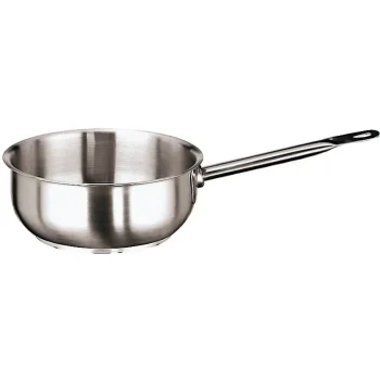 Paderno Grand Gourmet Stainless Steel Saucier Curved - 4 1/2 qts - D: 10 1/4" H: 3 1/2"