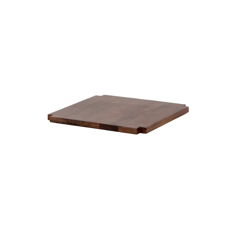 Creations Buffet Square inside Tile W Corner Cut Outs 9 1/2 in x 9 1/2 in x 5/8 in Spire Dark Brown