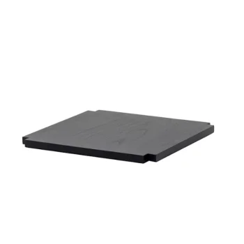 Creations Buffet Square inside Tile W Corner Cut Outs 9 1/2 in x 9 1/2 in x 5/8 in Spire Onyx