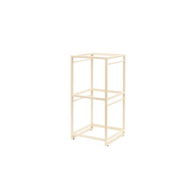 Creations Buffet Square Tiered Riser 9 1/2 in x 9 1/2 in x 19 1/2 in Spire Ivory