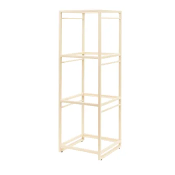 Creations Buffet Square Tiered Riser 9 1/2 in x 9 1/2 in x 28 1/2 in Spire Ivory