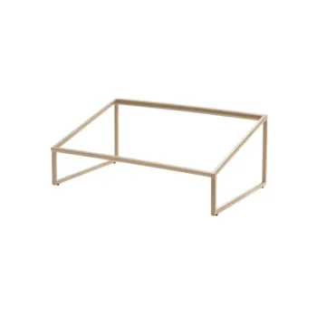 Creations Buffet Rectangle Angled Riser 13 7/8 x 21 7/8 in x 8 1/2 in Pivot Champagne